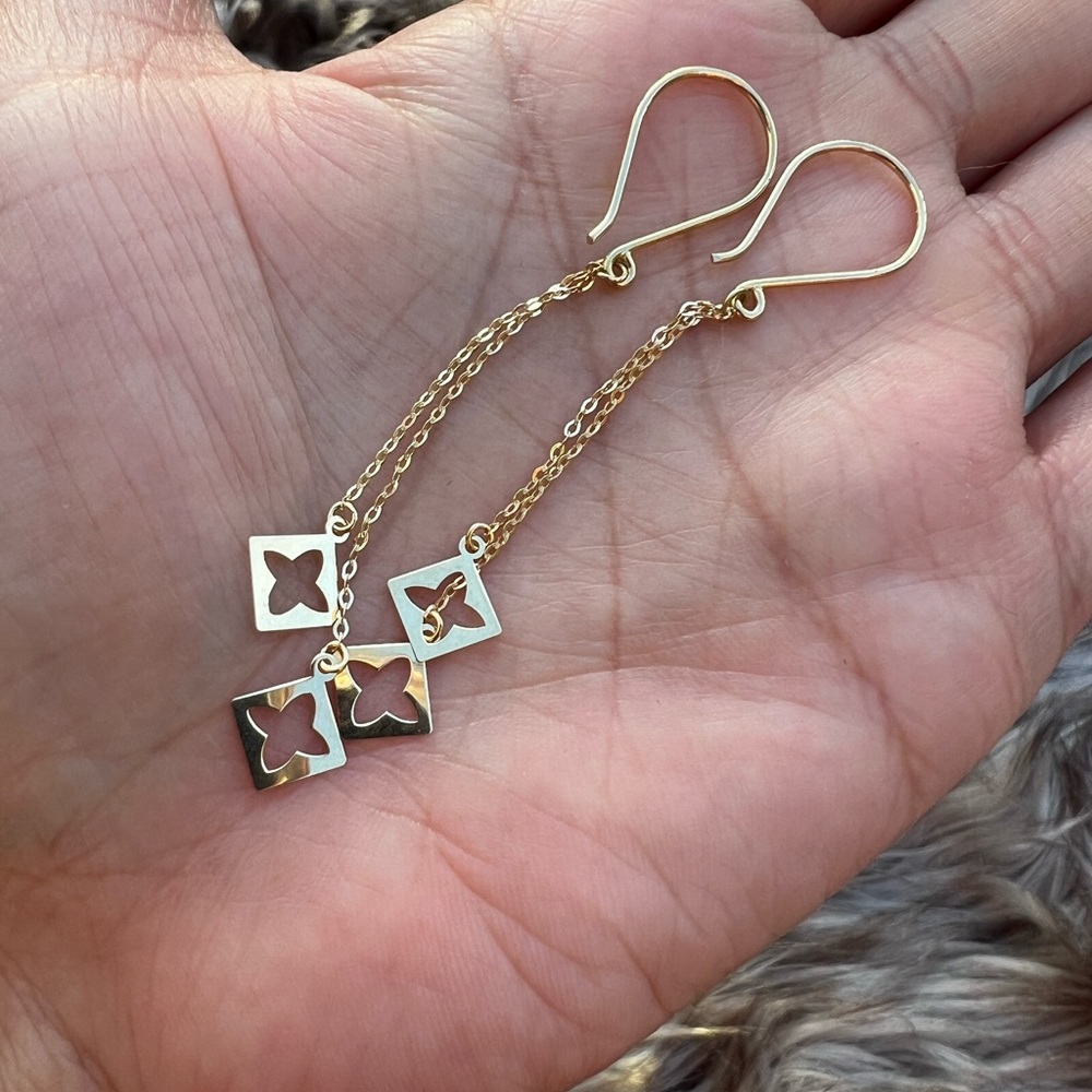 SOLD 18K Real Gold Earrings